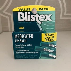 3 pack Blistex medicated lip balm - NIB